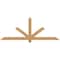 Ekena Millwork Kennewick Timber Gable Bracket, Western Red Cedar, 72"W x 27"H x 3 1/2"D x 3 1/2"F, 9/12 Pitch GBW072X27X0404KEN00SWR - alternate 1